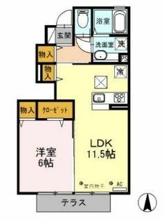 ヴェルデ 103｜埼玉県所沢市若松町(賃貸アパート1LDK・1階・43.01㎡)の写真 その2