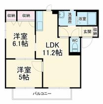 シャングリラ 201 ｜ 千葉県千葉市花見川区作新台５丁目（賃貸アパート2LDK・2階・47.70㎡） その1