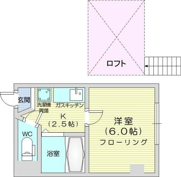 北海道札幌市中央区南七条西１３丁目(賃貸マンション1K・3階・17.10㎡)の写真 その2