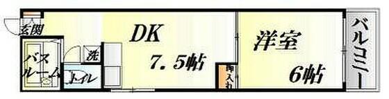 植木ビル｜広島県広島市中区宝町(賃貸アパート1DK・6階・27.54㎡)の写真 その2