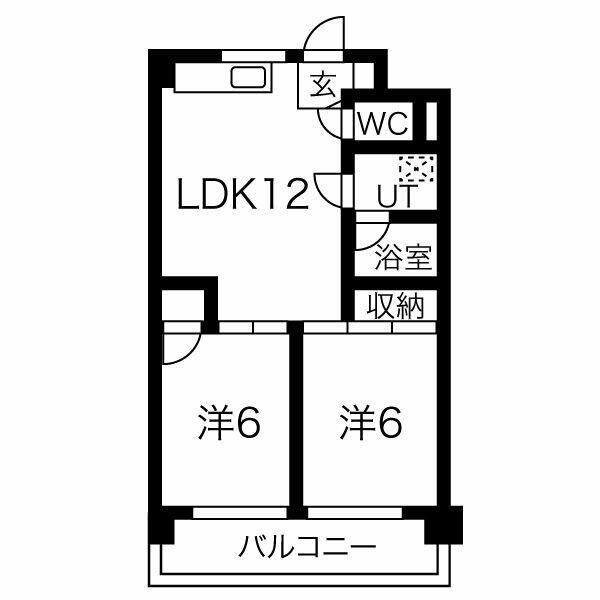 大昂ビルＩ 803｜愛知県名古屋市港区浜２丁目(賃貸マンション2LDK・2階・48.87㎡)の写真 その2