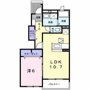 池上台コーポラス 103｜愛知県名古屋市緑区池上台１丁目(賃貸アパート1LDK・1階・44.24㎡)の写真 その2