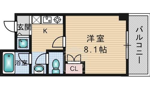 大阪府茨木市豊川５丁目（マンション）の賃貸物件の間取り