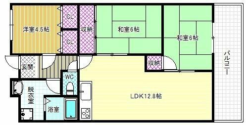 ハウス謙吉｜大阪府羽曳野市伊賀４丁目(賃貸マンション3LDK・3階・68.54㎡)の写真 その2