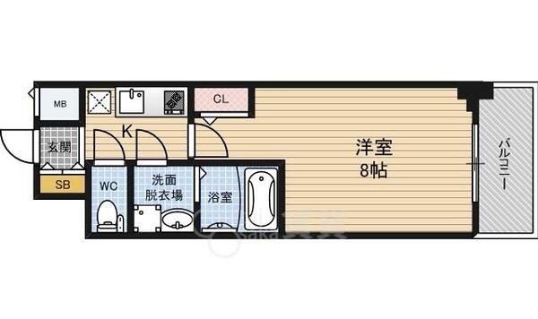 アルグラッド梅田ＷＥＳＴ｜大阪府大阪市福島区福島６丁目(賃貸マンション1K・2階・24.36㎡)の写真 その2