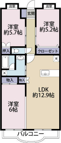 同じ建物の物件間取り写真 - ID:222016594063