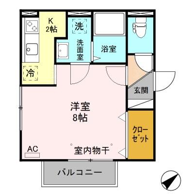 アルカディア中村 101｜新潟県新潟市秋葉区中村(賃貸アパート1K・1階・27.77㎡)の写真 その2