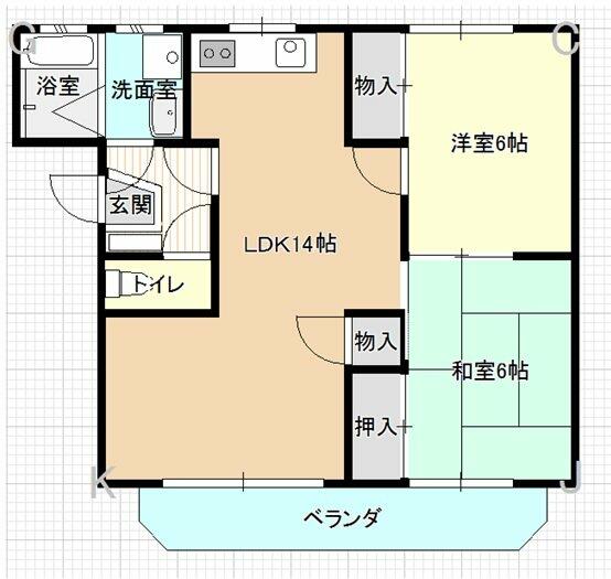 アーバンハウス岐阜 305｜岐阜県岐阜市須賀２丁目(賃貸マンション2LDK・3階・54.54㎡)の写真 その2