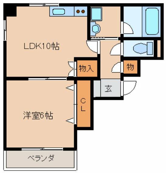 ソレイユコート東町 401｜福岡県久留米市東町(賃貸マンション1LDK・4階・40.00㎡)の写真 その2