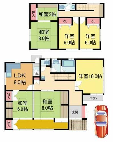 兵庫県宝塚市中山台１丁目（一戸建）の賃貸物件の間取り