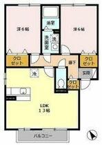 グリーンパークⅢ  ｜ 埼玉県越谷市宮本町２丁目（賃貸アパート2LDK・2階・57.93㎡） その2