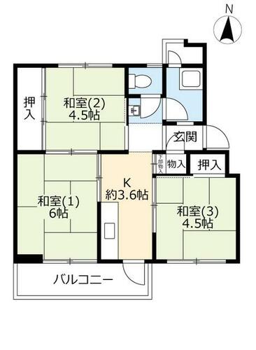 ＵＲ都市機構白鷺団地Ｂ—１０棟_間取り_0