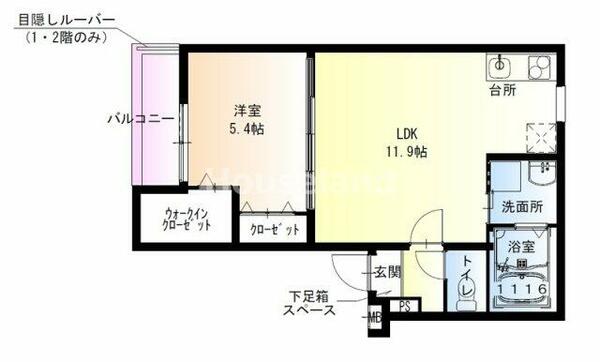 フジパレス吹屋町ＷＥＳＴ 103｜和歌山県和歌山市吹屋町５丁目(賃貸アパート1LDK・1階・40.80㎡)の写真 その2