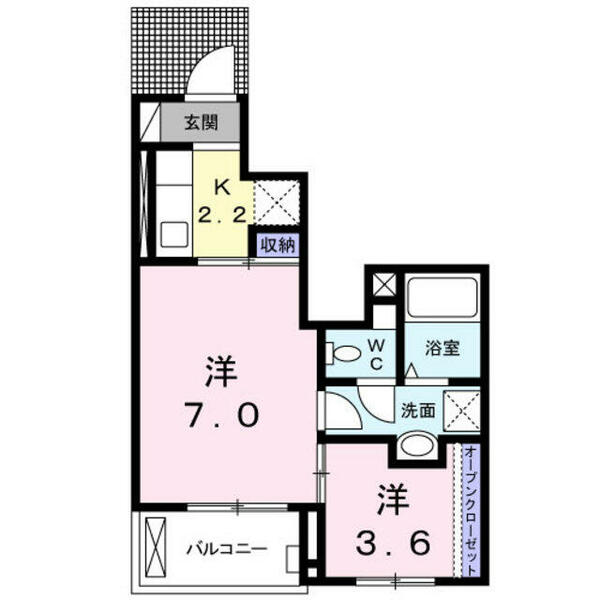 ヴィルリヴェール 104｜神奈川県海老名市上今泉４丁目(賃貸アパート1SK・1階・30.85㎡)の写真 その2