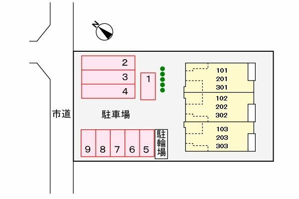 セリーチェ 303｜愛知県豊橋市一色町字一色上(賃貸アパート2LDK・3階・61.59㎡)の写真 その10