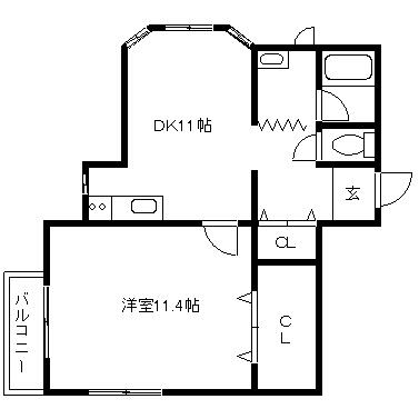 オリーブハウス H｜新潟県三条市一ノ門２丁目(賃貸アパート1LDK・2階・49.36㎡)の写真 その2