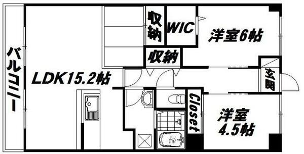 静岡県浜松市中央区東若林町(賃貸マンション2LDK・4階・69.04㎡)の写真 その2