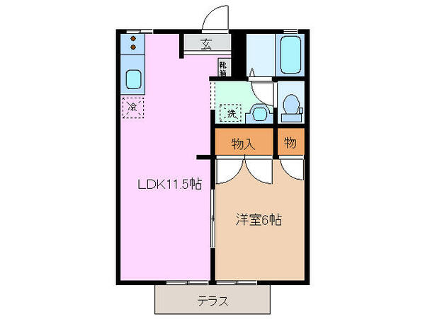 三重県桑名市大字播磨(賃貸アパート1LDK・1階・39.60㎡)の写真 その2