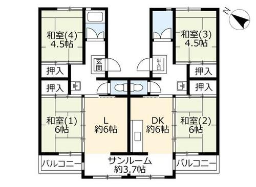 同じ建物の物件間取り写真 - ID:228047681173