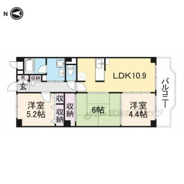 シュテレ７０ 307｜奈良県香芝市五位堂６丁目(賃貸マンション3LDK・3階・60.46㎡)の写真 その2