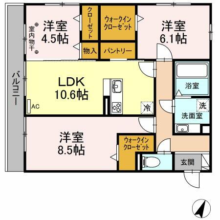 同じ建物の物件間取り写真 - ID:223031851609