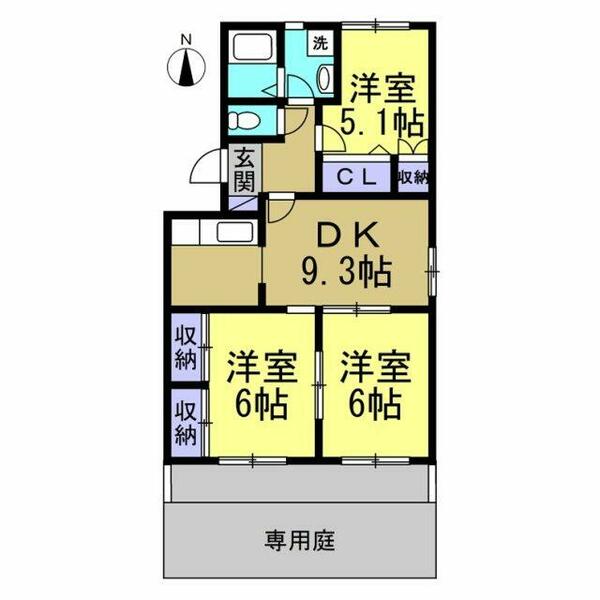 グレイスメゾン 101｜愛知県大府市横根町石丸(賃貸アパート3DK・1階・58.86㎡)の写真 その2