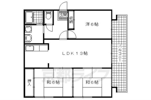 エミール瀬田 503｜滋賀県大津市一里山１丁目(賃貸マンション3LDK・5階・66.00㎡)の写真 その2