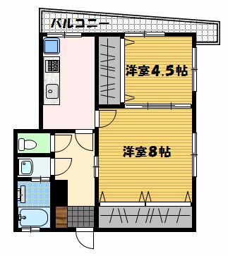 筑後屋柴田ビル 602｜長崎県長崎市樺島町(賃貸マンション2K・6階・43.56㎡)の写真 その2