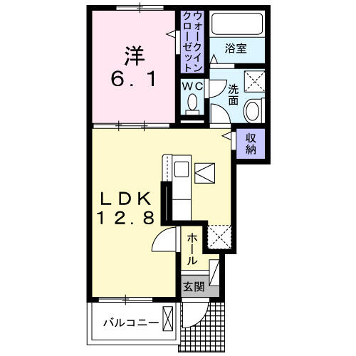 エアリー　ガーデン 102｜大分県別府市上人仲町(賃貸アパート1LDK・1階・44.70㎡)の写真 その2