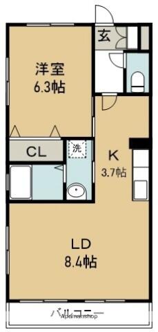 フォブール東吉野 206｜徳島県徳島市東吉野町３丁目(賃貸アパート1LDK・2階・41.28㎡)の写真 その2