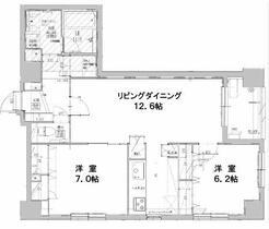 福岡県福岡市中央区平尾３丁目（賃貸マンション2LDK・1階・70.23㎡） その2