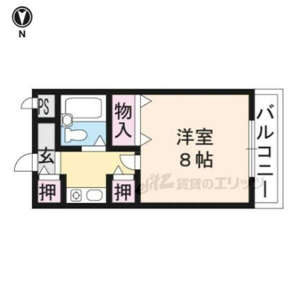 サンフェスタ東福寺Ａ棟 203｜京都府京都市東山区本町１９丁目(賃貸マンション1K・2階・21.00㎡)の写真 その2