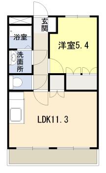 プレサスⅡ 203｜熊本県八代市田中町(賃貸アパート1LDK・2階・41.04㎡)の写真 その2