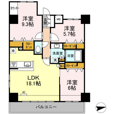 同じ建物の物件間取り写真 - ID:244003907382