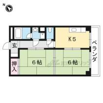 滋賀県湖南市中央１丁目（賃貸マンション2K・3階・37.00㎡） その2