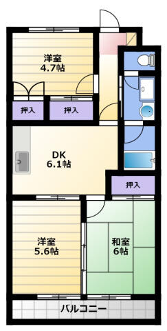 同じ建物の物件間取り写真 - ID:222016024047