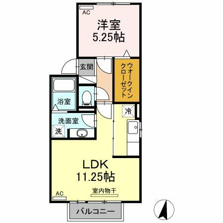 愛知県小牧市郷中１丁目(賃貸アパート1LDK・2階・41.26㎡)の写真 その2