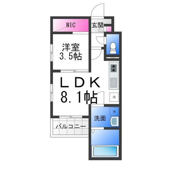 ＲＥＧＡＬＥＳＴ七道洋｜大阪府堺市堺区南清水町１丁(賃貸アパート1LDK・1階・30.80㎡)の写真 その2