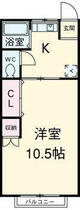 ベッキア曳馬 6 ｜ 静岡県浜松市中央区曳馬６丁目（賃貸アパート1DK・1階・28.98㎡） その2