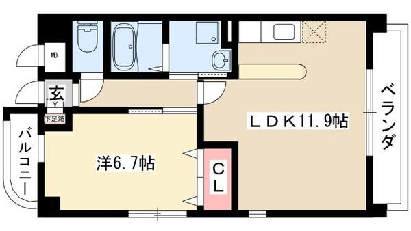 シュティーク八社 102｜愛知県名古屋市中村区八社２丁目(賃貸マンション1LDK・1階・43.08㎡)の写真 その2