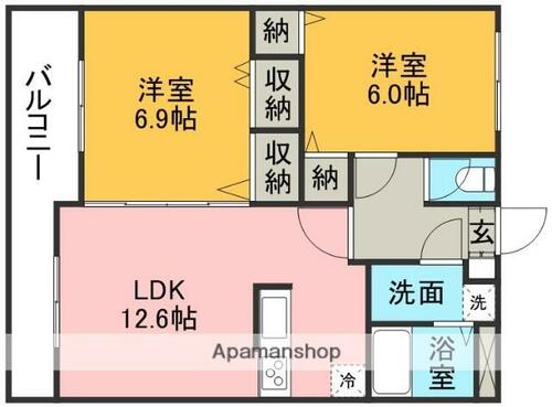 同じ建物の物件間取り写真 - ID:243006417581