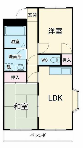 富士栄町マンション｜大阪府門真市栄町(賃貸マンション2LDK・6階・55.00㎡)の写真 その2