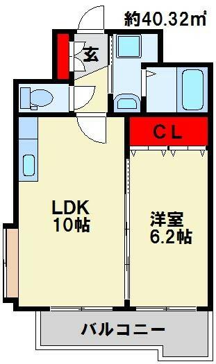 ＦＯＲＴＵＮＡＴＥ　砂津 705｜福岡県北九州市小倉北区砂津１丁目(賃貸マンション1LDK・7階・40.32㎡)の写真 その2