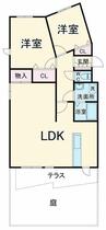 愛知県長久手市打越（賃貸マンション2LDK・1階・69.79㎡） その2