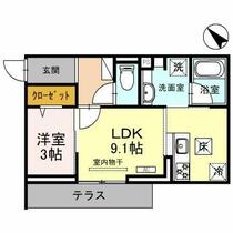 Ｄ－Ｓｅｒｅｎｏ東田町 101 ｜ 埼玉県川越市東田町（賃貸アパート1LDK・1階・33.62㎡） その2