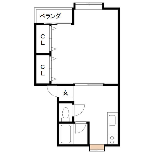 ハイツユートピア　Ⅰ B-2｜新潟県三条市東三条２丁目(賃貸アパート1DK・2階・33.95㎡)の写真 その2