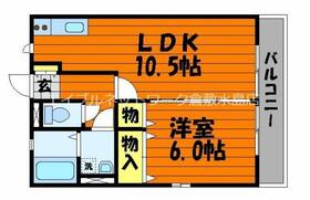 岡山県倉敷市西中新田（賃貸アパート1LDK・1階・40.73㎡） その2