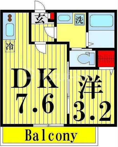 レジデンスＳＡＫＵＲＡ舎人｜東京都足立区古千谷本町１丁目(賃貸アパート1DK・1階・25.73㎡)の写真 その2