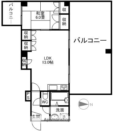 パラツォ興陽 306｜愛媛県四国中央市川之江町(賃貸マンション1LDK・3階・46.63㎡)の写真 その2