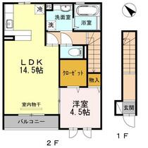 ルーニィー船橋 202 ｜ 兵庫県姫路市船橋町２丁目（賃貸アパート1LDK・2階・52.23㎡） その2